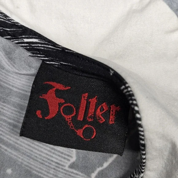 Folter Dress Womens Medium Black Ouija Occult Gothic Peter Pan Collar USA - Picture 6 of 12